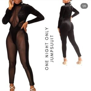 Black sheer jumpsuit